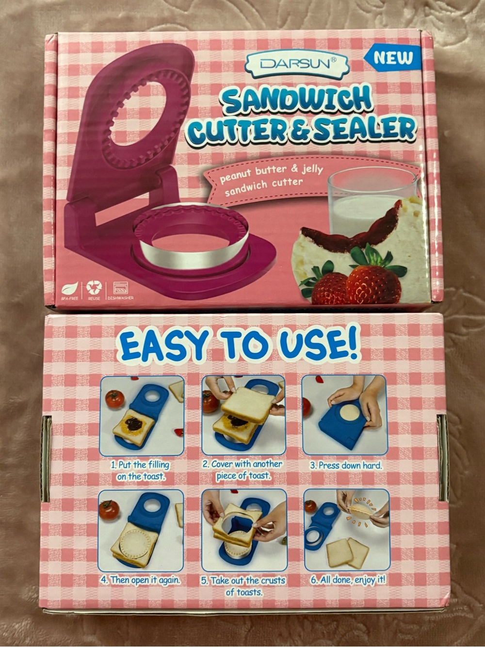 Darsun Sandwich Cutter & Sealer -Pink